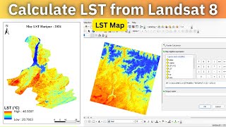 Calculate LST from Landsat 8  LST map in ArcGIS [upl. by Stephannie]