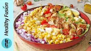 Classic Chicken Cobb Salad Recipe By Healthy Food Fusion [upl. by Yxel733]