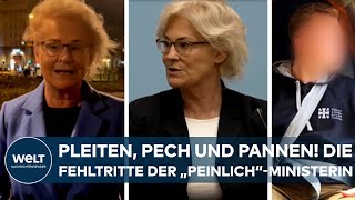 CHRISTINE LAMBRECHT Pleiten Pech und Pannen Die größten Fehltritte der quotPeinlichquotMinisterin [upl. by Renraw]