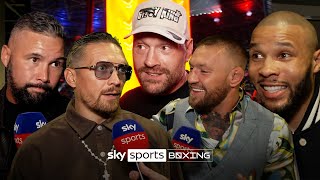 Fury McGregor Usyk amp others react to KO in DuboisJoshua 🤯 [upl. by Azila]