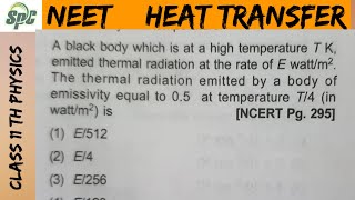 A black body which is at a high temperature T K emitted thermal radiation at the rate of E watt m2 [upl. by Ryhpez]