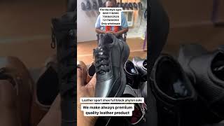 Full black leather premium quality leather product phylon sole agra leather shoe manufacturers facto [upl. by Anirrehs148]