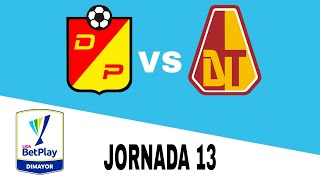 Deportivo Pereira 10 Deportes Tolima en vivo Clausura Colombia Jornada 13 [upl. by Ylecic]