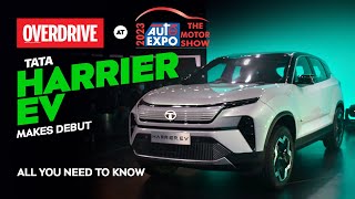 Tata Harrier EV Makes Debut  Coming Soon  All you need to know  Auto Expo 2023 [upl. by Dnalerb]