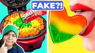 I Actually Try Candy in a Waffle Maker Debunking 5Minute Crafts Food Hacks [upl. by Llewol854]