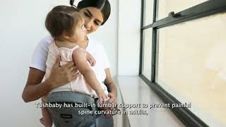 How Tushbaby Hip Seat Baby Carrier allows you to carry your baby while supporting your back [upl. by Durer]