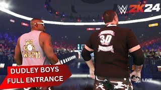 WWE 2K24 Dudley Boys DLC Entrance with Theme ECW Punk Pack [upl. by Waxman]