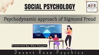 Psychodynamic Theory  Psychodynamic Approach Sigmund Freud  Theories of social Psychology [upl. by Yajet]