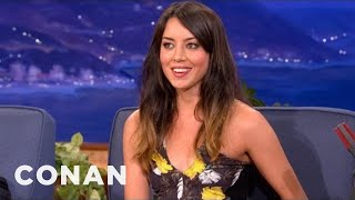 Aubrey Plaza F You Old People Im Going To Live Forever  CONAN on TBS [upl. by Sidwel732]