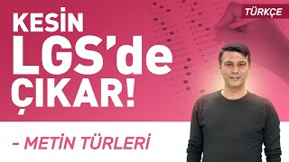 Kesin LGSde Çıkar8Sınıf Türkçe Metin Türleri Full Konu Anlatımı ve LGS 2024 Kampı Genel Tekrar 2 [upl. by Arndt]