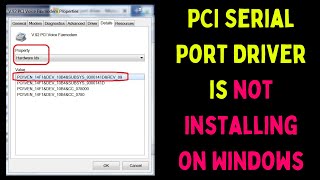 How to Fix PCI Serial Port Driver Is Not Installing on Windows 11 [upl. by Aehtorod]