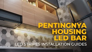 TUTORIAL SETUP LED STRIPES MENGGUNAKAN HOUSING BAR LED PADA FURNITURE [upl. by Anauqed]