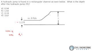 Water ResourcesFind Depth After Hydraulic Jump [upl. by Cowey133]