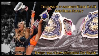 Zelina Vega and Carmella  Every tag team champion defenses 1st Reign AngelStxr [upl. by Madancy26]