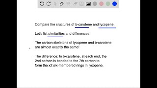 As you might suspect βcarotene C40 H56 a precursor to vitamin A was first isolated … [upl. by Thilde]