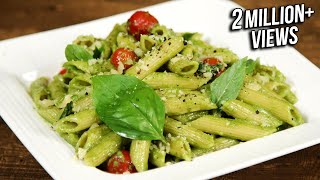 How To Make Pesto Pasta  Penne Pasta With Pesto Sauce  The Bombay Chef  Varun Inamdar [upl. by Melinde]