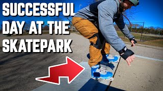 First Stall On a Quarterpipe amp MY FIRST 360  Roces 5th Element Aggressive Inline Skate Vlog [upl. by Brande]