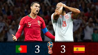 Portugal vs Spain 3  3 World cup 2018  Highlights [upl. by Edlin23]