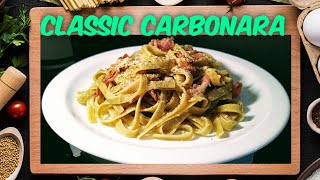 HOW TO COOK CLASSIC CARBONARA  QUICK AND EASY VERSION  BONINGS KITCHEN [upl. by Philine262]