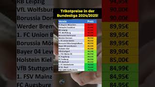 Trikotpreise der Bundesliga Vereine [upl. by Ecadnak]