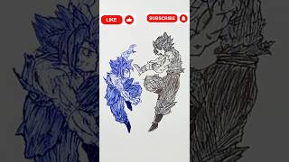 Speed drawing StickMan Goku Vs Fused Zamasu shorts anime drawing [upl. by Akirdnuhs]