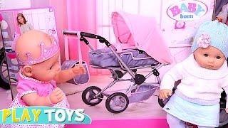 Baby Born Stroller Play Toys [upl. by Ellirpa446]