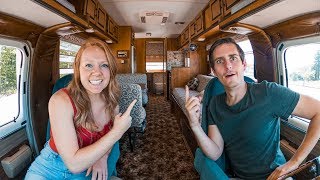 FULL TOUR of Our 1975 Vintage Camper Van RV PreRenovation [upl. by Zacharia]