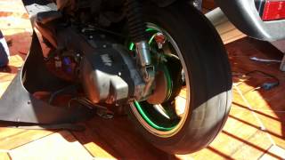 LED LLANTAS RIMS WHEELS SCOOTERS O MOTOS TIPO TRON [upl. by Annairda]