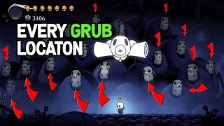 Hollow Knight How to Find All Grubs Quick Using The Collectors Map [upl. by Deina]