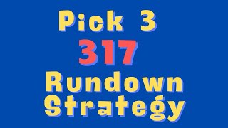 Pick 3 Illinois  317 Rundown Strategy [upl. by Linc]