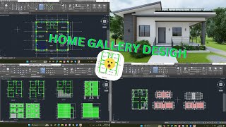 HOME GALLERY DESIGN । SIMPLE AUTOCAD 2018।। [upl. by Aspia986]