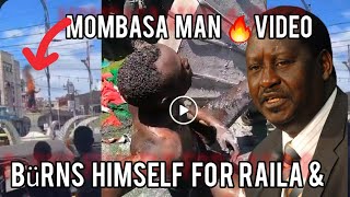 Mwembe Tayari MOMBASA MAN BuRNS HIMSELF News Video For Azimio [upl. by Wain251]