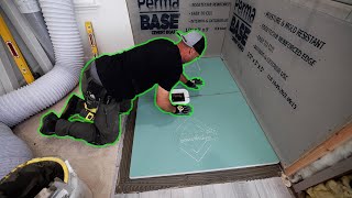 Installing Custom FOAM SHOWER PAN on Actual Job [upl. by Nebe]