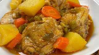 ESTOFADO DE POLLO con Patatas y Zanahorias 🥕🥕🥔🥔 I Receta para el almuerzo ECONÓMICAS [upl. by Amehsat]