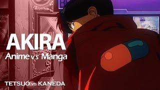 AKIRA  Anime vs Manga  Kaneda vs Tetsuo Comparison [upl. by Nyliret803]