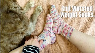 How to Knit Worsted Weight Socks [upl. by Pettiford]