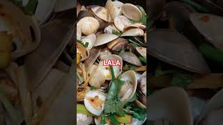 CLAMS RECIPE food seafood lala clam asmr [upl. by Nilya]