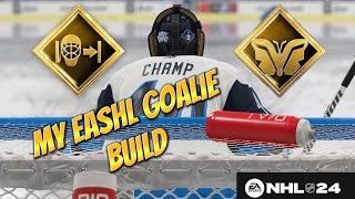 MY EASHL GOALIE BUILD NHL24 HYBRID GOALIE [upl. by Euh]