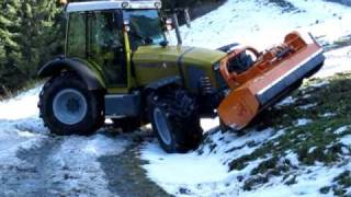 Rigitrac  Tracteur de montagne mountain tractor Trombert Espaces Verts [upl. by Engeddi]