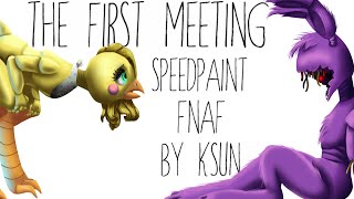 SpeedPaint  FNAF  The first meeting [upl. by Sayre]