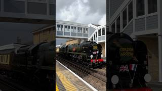 Clan Line 35028 whistles amp speeds through Canterbury East GoldenArrow ClanLine steamtrain train [upl. by Eidak310]