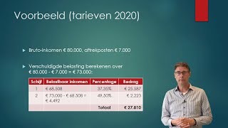 Deel 2 Box 1 belastbaar inkomen uit werk en woning Belasting Economie amp Bedrijfseconomie havovwo [upl. by Sunderland]