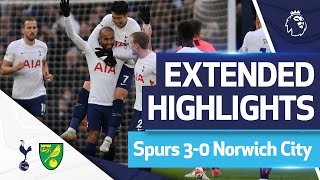 Lucas Sanchez and Sonny make it three in a row for Conte SPURS 30 NORWICH  EXTENDED HIGHLIGHTS [upl. by Vonny]