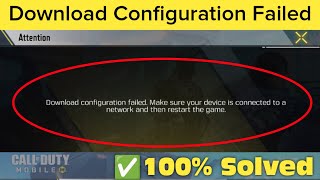 How To Fix Download Configuration Failed Error Call Of Duty Mobile  Fix Cod Mobile Network Issue [upl. by Duleba]