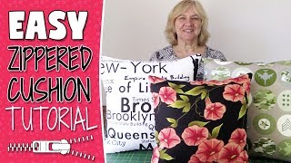 EASY Zippered Cushion Cover Tutorial [upl. by Llemaj]