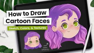 How To Draw Cartoon Faces • Updated Tutorial easier and quicker [upl. by Ylek]