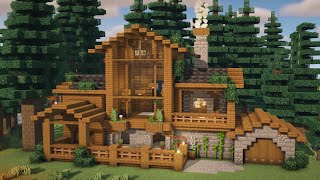 Minecraft How To Build A Spruce Cabin Tutorial [upl. by Ydniahs]