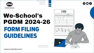 Welingkar PGDM 2024 Form Filling Process  We School Form Filling Guidelines [upl. by Ennovehs189]