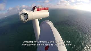 Siemens Gamesa installs its offshore Direct Drive wind turbine number 1000 [upl. by Cazzie]