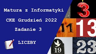 Matura z Informatyki Próbna CKE Grudzień 2022  zadanie 3 [upl. by Darlleen]